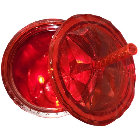 Starbucks Red Tumbler Poinsettia Red Diamond Prism Cold Cup 16oz - Picture 6 of 7